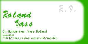 roland vass business card